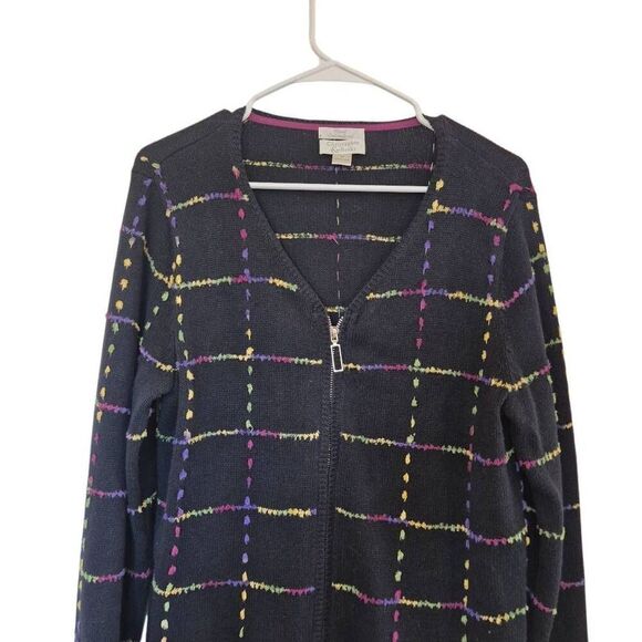 Christopher & Banks Women's Black & Bright Multicolor Rayon/Cotton/Viscose/Nylon - Picture 6 of 9